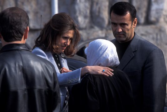 DamascusAnisa al Assad, Basar Assad's wife talking to old lady, Omayyad Mosque